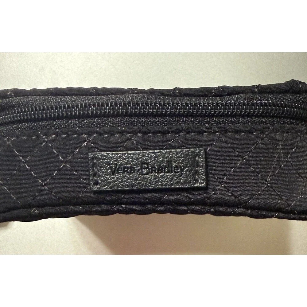 VERA BRADLEY Black Travel Pill Case *No Insert* Performance Twill Lined Zip Clos